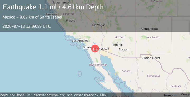 Map of 16 km WNW of Progreso, B.C., MX