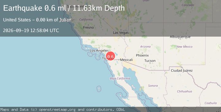 Map of 1 km NE of Julian, CA