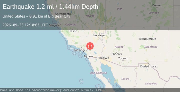 Map of 13 km NE of Big Bear City, CA