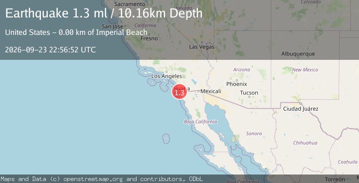 Map of 2 km NNE of Imperial Beach, CA