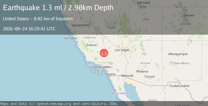 Map of 20 km SSW of Inyokern, CA