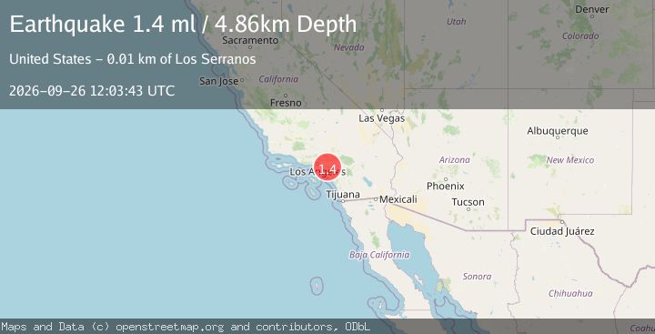 Map of 7 km S of Chino Hills, CA
