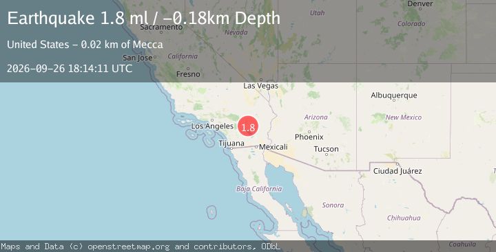 Map of 21 km ENE of Thermal, CA