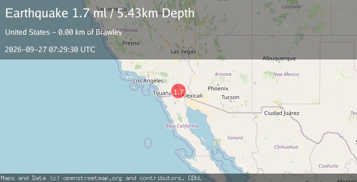 Map of 4 km SW of Brawley, CA