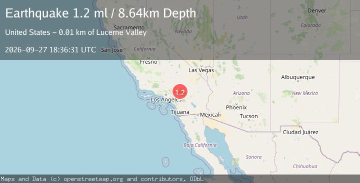 Map of 12 km NW of Big Bear Lake, CA