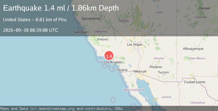 Map of 14 km NNW of Piru, CA