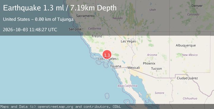 Map of 3 km ENE of Sunland, CA