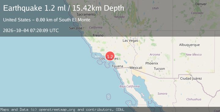 Map of 3 km WSW of South El Monte, CA