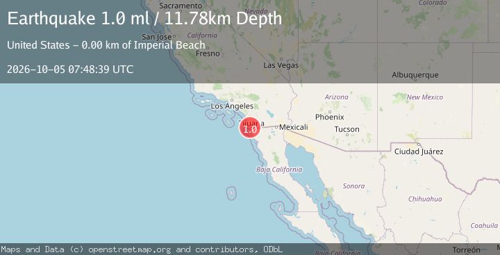 Map of 3 km NE of Imperial Beach, CA