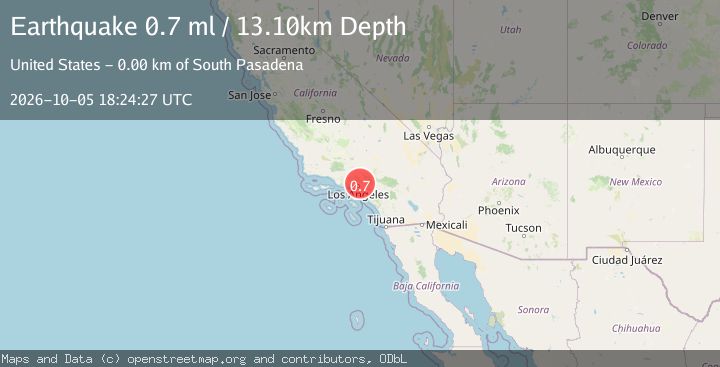 Map of 1 km NNW of South Pasadena, CA