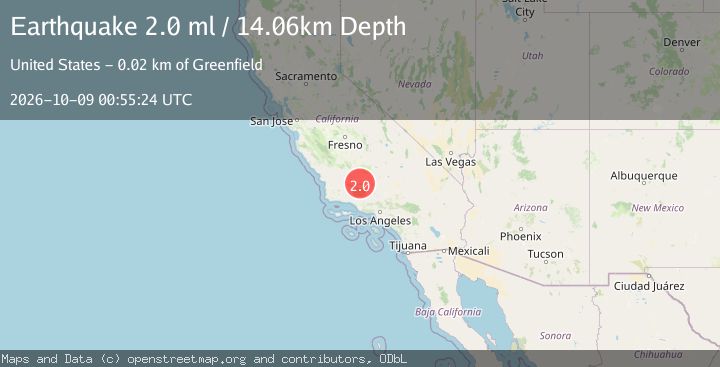 Map of 23 km NW of Grapevine, CA