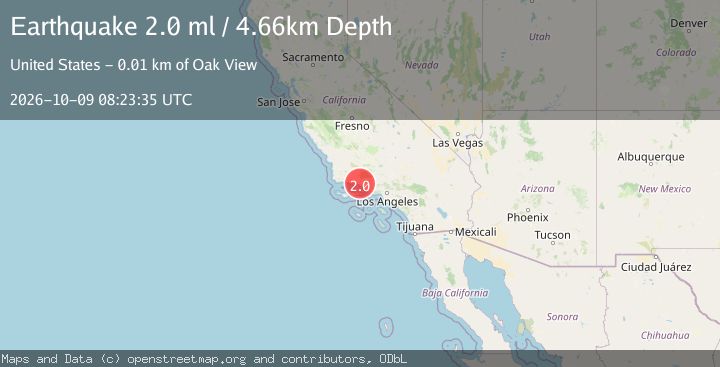 Map of 11 km E of Carpinteria, CA