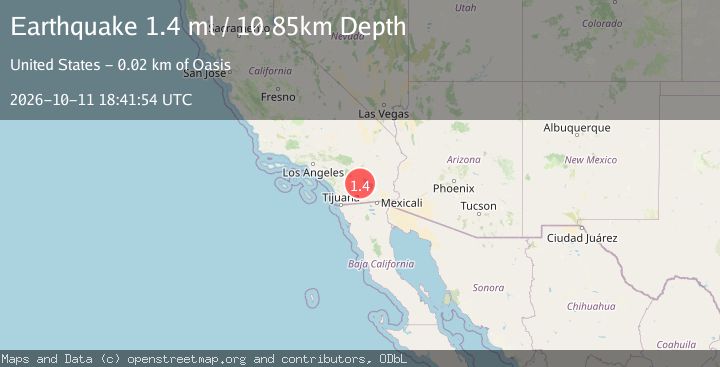 Map of 17 km SSW of Oasis, CA