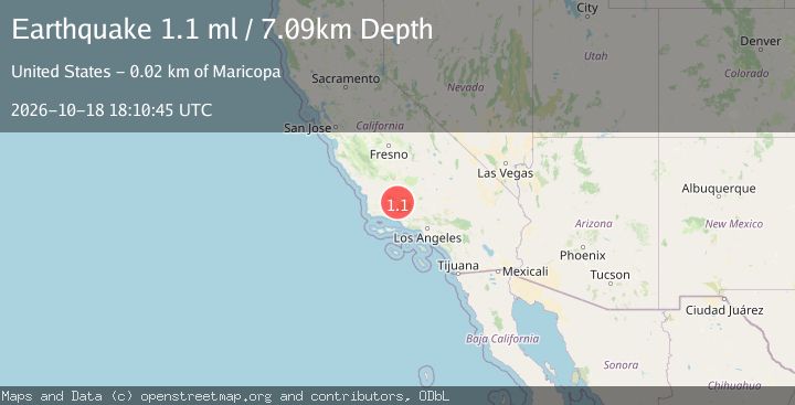 Map of 17 km SSW of Maricopa, CA