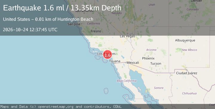 Map of 9 km SSW of Huntington Beach, CA