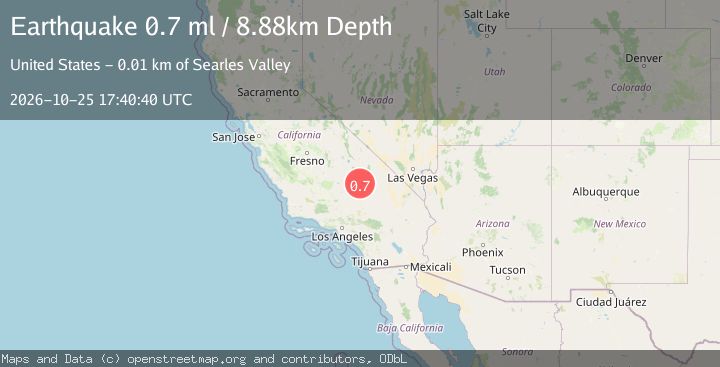 Map of 14 km SSW of Searles Valley, CA
