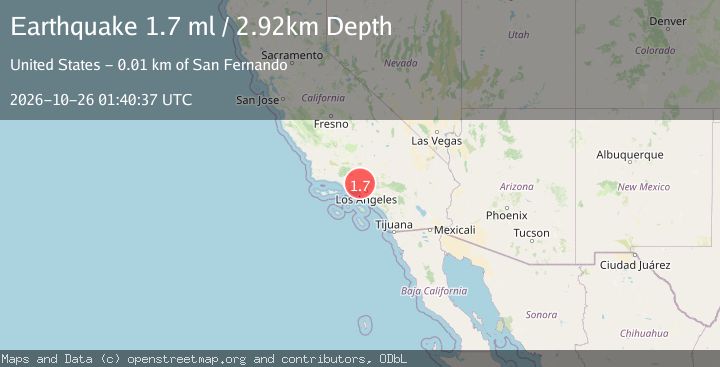 Map of 4 km WNW of Sylmar, CA