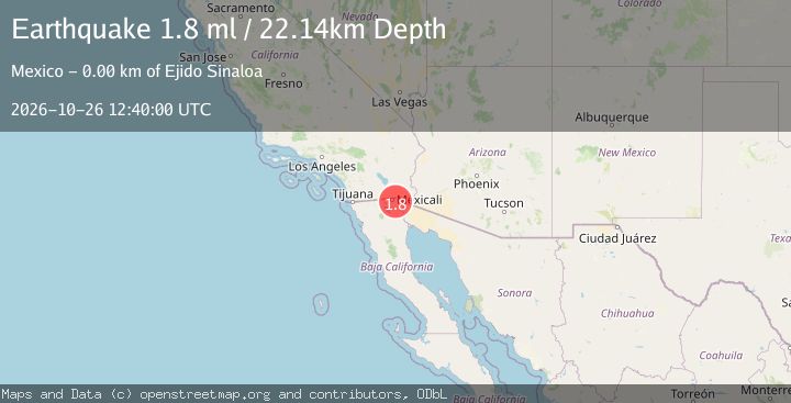 Map of 6 km E of Puebla, B.C., MX