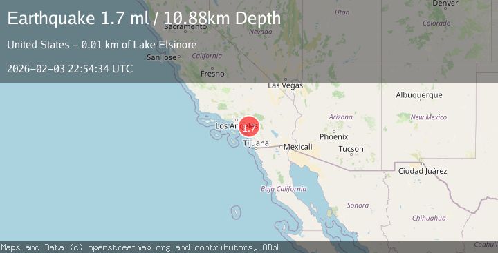 Map of 10 km WNW of Lake Elsinore, CA