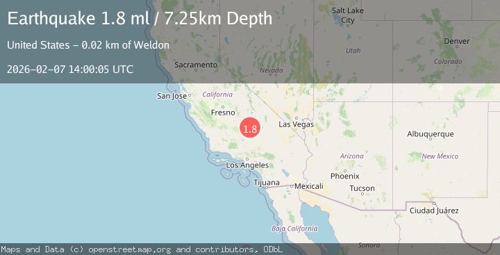 Map of 7 km ESE of Lake Isabella, CA