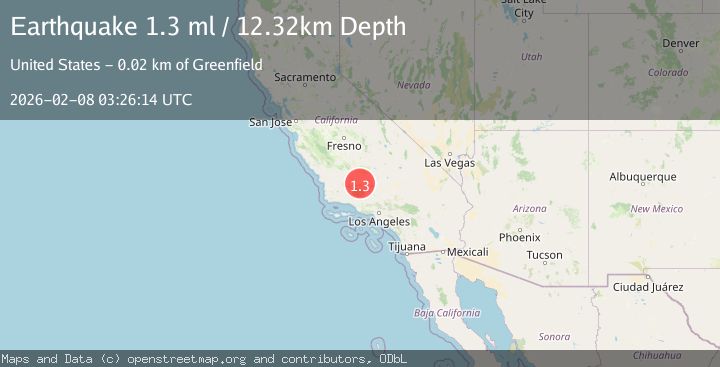 Map of 22 km SW of Lamont, CA