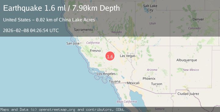 Map of 23 km N of Ridgecrest, CA