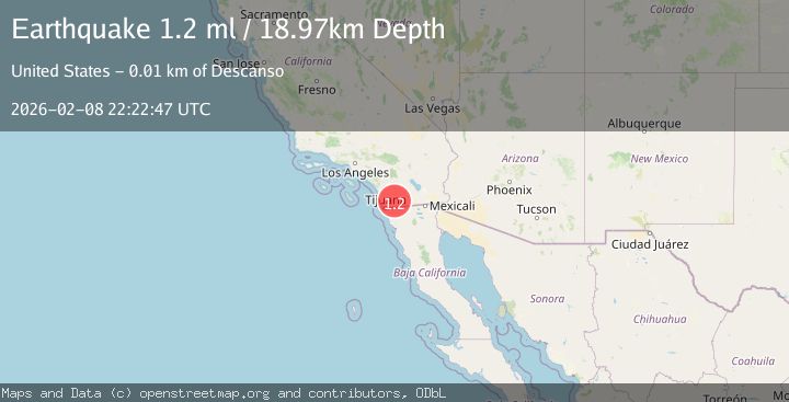 Map of 10 km WSW of Pine Valley, CA