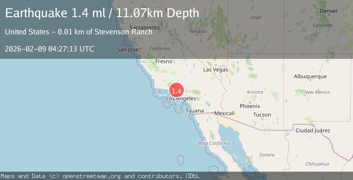 Map of 11 km SSW of Valencia, CA