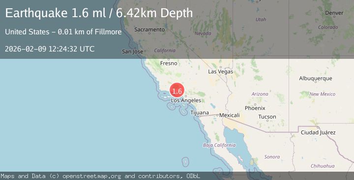 Map of 14 km NW of Fillmore, CA