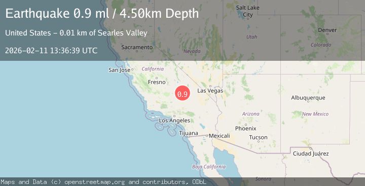 Map of 12 km SW of Searles Valley, CA