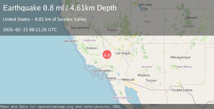 Map of 13 km SW of Searles Valley, CA