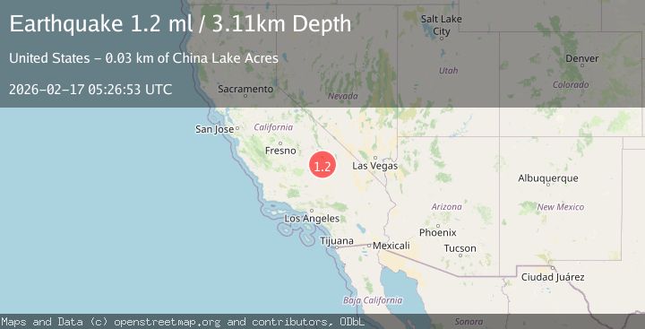 Map of 16 km E of Little Lake, CA