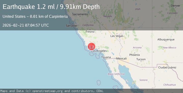 Map of 6 km S of Carpinteria, CA