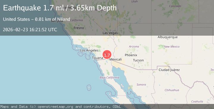 Map of 7 km WSW of Niland, CA