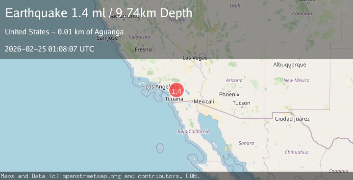 Map of 8 km NE of Aguanga, CA