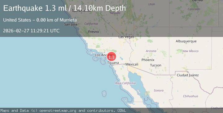Map of 1 km ESE of Murrieta, CA