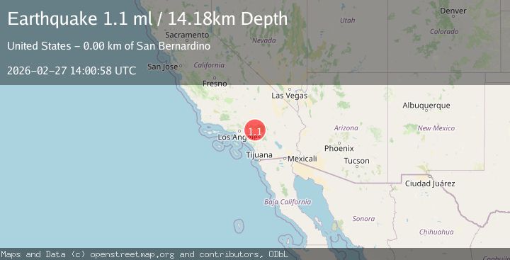 Map of 5 km SW of Highland, CA