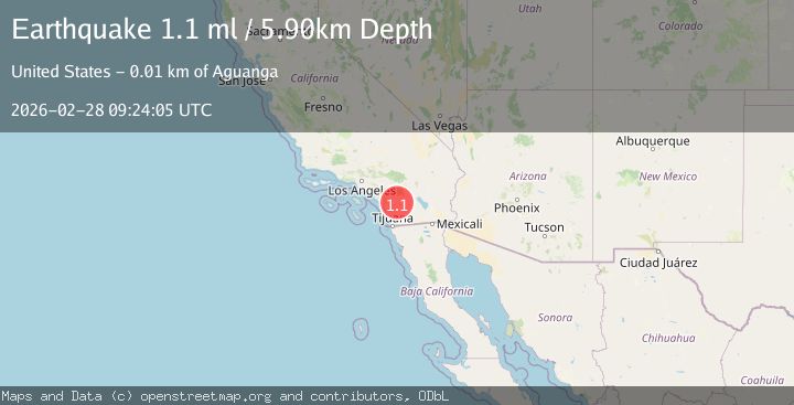 Map of 5 km ESE of Palomar Observatory, CA