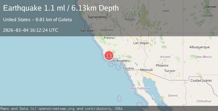 Map of 8 km SE of Goleta, CA