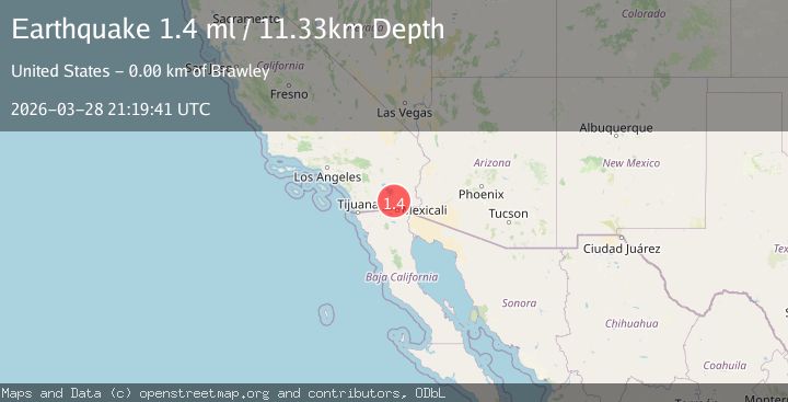 Map of 3 km S of Brawley, CA
