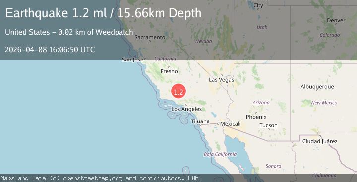 Map of 11 km N of Grapevine, CA