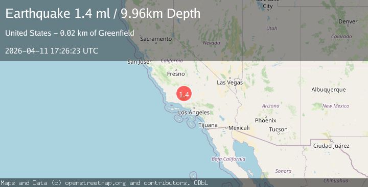 Map of 20 km NW of Grapevine, CA