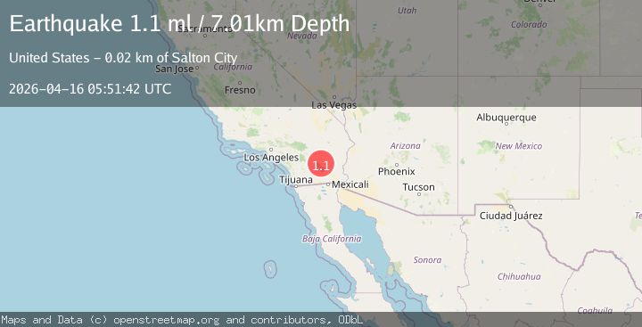 Map of 14 km NNW of Bombay Beach, CA