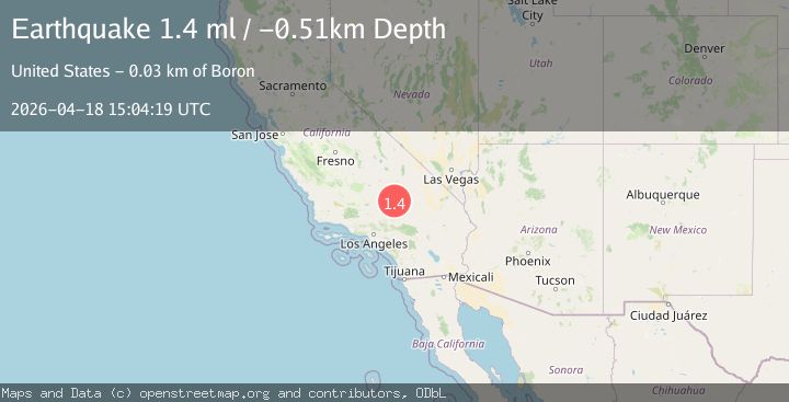 Map of 26 km NE of Boron, CA