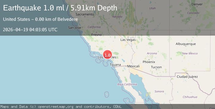 Map of 4 km WNW of Monterey Park, CA