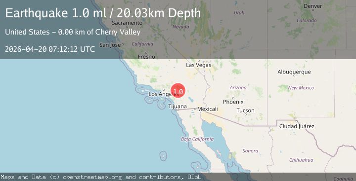 Map of 7 km ESE of Yucaipa, CA