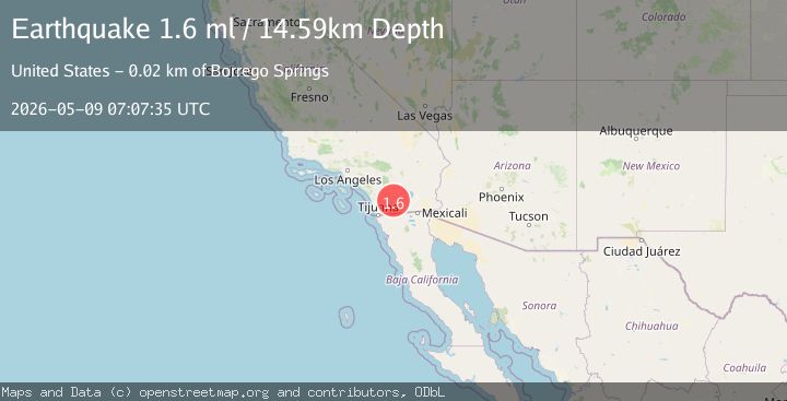 Map of 20 km E of Julian, CA