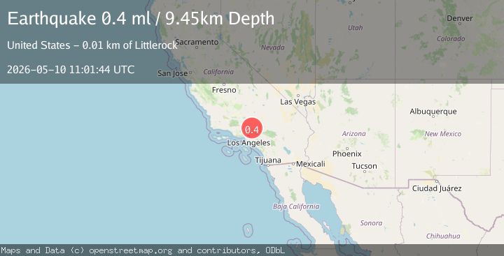 Map of 6 km SW of Littlerock, CA