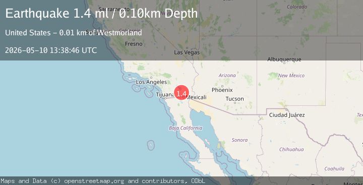 Map of 7 km S of Westmorland, CA