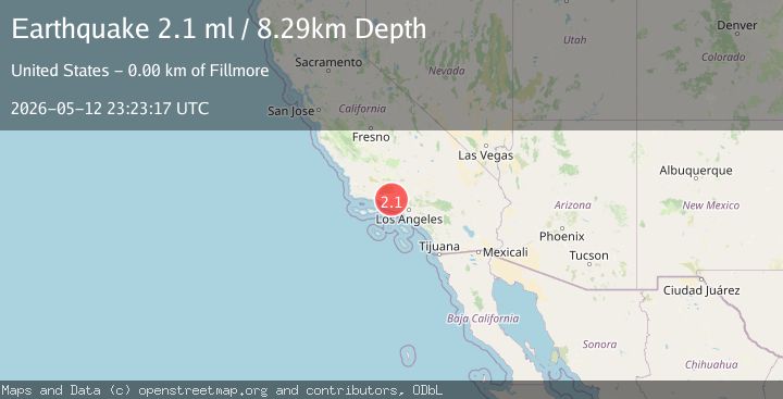Map of 2 km N of Fillmore, CA